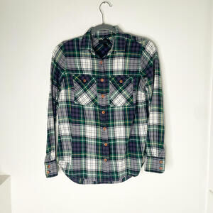 J.Crew Women's Plaid Button-Up Shirt - Size 00